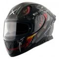 Axor Apex Venomous Black Grey Helmet | AXOR Apex ECE & DOT Certified Polycarbonate Helmet | Protective Wear For Riders. 