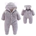 Baby Winter Hooded Romper. 
