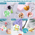 NAMUNY 1050Pcs Acrylic Clear Keychain Blanks for Vinyl with Blanks, Tassels, Jump Rings, Keychain Rings for DIY Keychain Craft. 