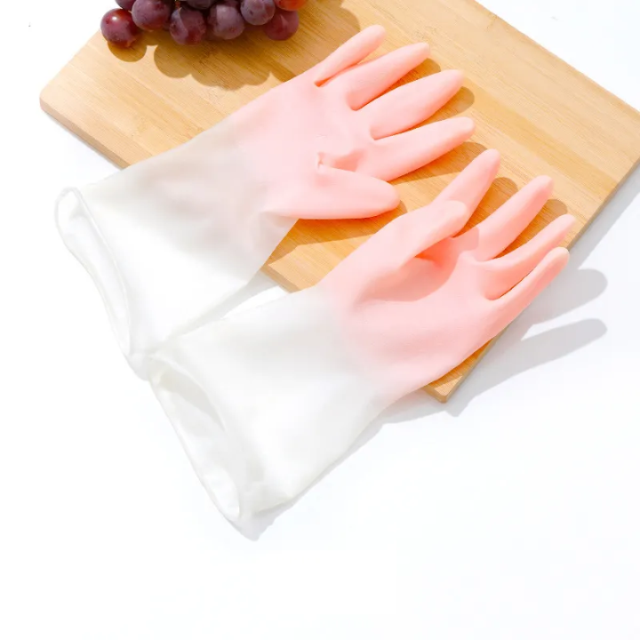 KOJA Laundry Artifact Thin Waterproof Rubber Gloves Household Dishwashing Latex Gloves