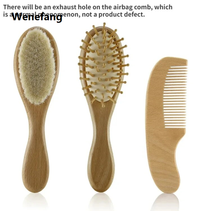 Wenefang%20Newborn%20Baby%20Wooden%20Brush%20Baby%20Natural%20Wool%20Comb%20Newborn%20Hair%20Brush%20Infant%20Head%20Birth/Christening/Birthday%20Baby%20Shower%20Gift%20-%20Image%202