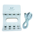 GOOP C704A2 Rechargeable Battery Charger for AA & AAA Ni-MH/Ni-Cd Batteries - 4 Slots, USB Input, LED Status. 