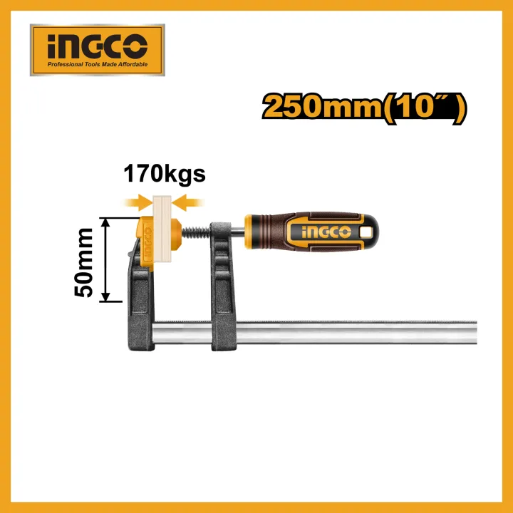 INGCO%20F%20Clamp%20With%20Plastic%20Handle%2050x150mm/50x200mm/50x250mm%20-%20Image%203