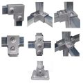New Aluminum Alloy Square Tube Fixed Pipe Clamp Connector Accessories Three-way Square Storage Rack. 