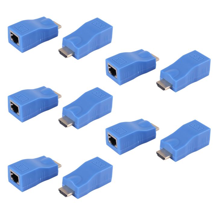 5X Extender to Rj45 Lan Network Extension Transmitter Receiver Tx Rx Cat5E Cat6 Ethernet Cable V1.4 30M 4K Hd TV