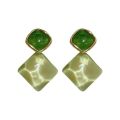 Enacolor Fashion Crystal Sparkling Earrings for Women Girl Square Earing Ins Accessories New. 