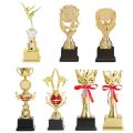 New Gold Gold Trophy Awards Crown Plastic Award Cup School Rewarding Supply Winner Award Trophy Toy School Competition. 