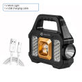 High Power Led Flashlights Rechargeable Camping Work Light Multi Functional Portable Light Solar Charging 6 Lighting Modes. 