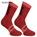 DISICHEN Original 2023 New Raph 4 Color Stripe Cycling Socks Men and Women Wearproof Road Bike Compression Socks Pink. 