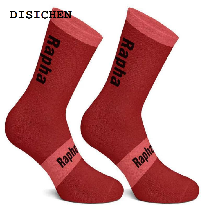 DISICHEN%20Original%202023%20New%20Raph%204%20Color%20Stripe%20Cycling%20Socks%20Men%20and%20Women%20Wearproof%20Road%20Bike%20Compression%20Socks%20Pink%20-%20Image%204
