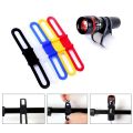 2025 NEW Durable Factory Price 5Pcs Quality High Silicone Elastic Strap Bicycle Torch Flashlight Handle Bar Holder Mount Universal. 