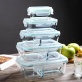 High Borosilicate Glass Lunch Box Microwave Heating Sealed Lunch Box. 