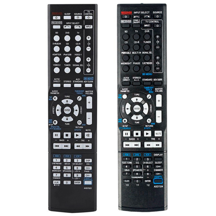 NAMUNY 2 Pcs Black Replace Remote Control: 1 Pcs Pro Axd7622 & 1 Pcs Axd7534