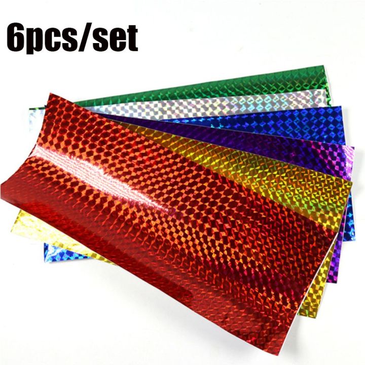Artificial 20 colors Metal Hard Baits Holographic Adhesive Film Fly Tying Material Fishing Lure Flash Tape Change Color Sticker