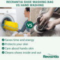 2 PCS Shoe Washing Bags, Shoes Laundry Machine Bag, Portable Reusable Shoe Cleaning Bag, Wrap-Around Washer and Dryer Zipper Storage Bag for All Types of Shoes. 