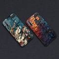 Kickstand Protective Phone Case For Huawei Enjoy 10s/Y8P/P Smart S Wrist Strap Durable Fashion Design Geometry Wristband. 