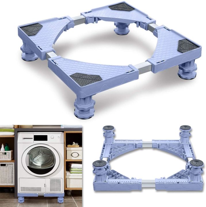 Adjustable Multifunctional Base: Washing Machine Refrigerator Stand for Dryer, Freezer, Mini Fridge with 4 Strong Legs