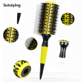 Sutuiying 1pc/ Yellow Aluminum Tube Roller Comb - Fluffy Styling Hairbrush 2025 Wavy Styling Brush Stylish hairbrush for all hairstyles. 
