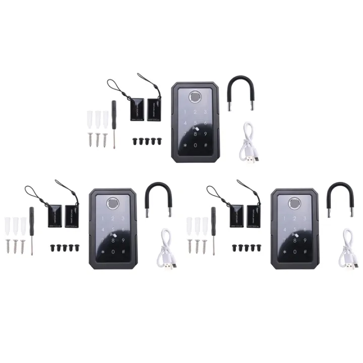 3X Smartkey Lock Box, Home Key Wireless Smartlock Box, Electronic Key ...