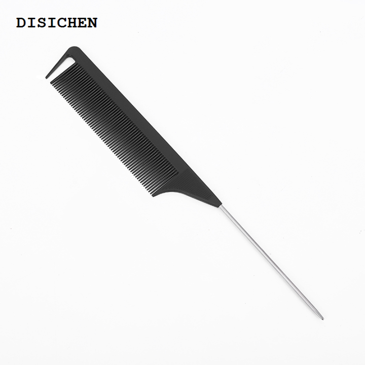 DISICHEN%20%E3%80%902025%20Version%E3%80%91%201PCs%20220x28x4mm%20Black%20Fine-tooth%20Metal%20Pin%20Anti-static%20Hair%20Style%20Rat%20Tail%20Comb%20Hairdressers%20Hair%20Styling%20Tool%20For%20Beauty%20New%20-%20Image%202