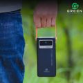 Green Thunder X4 Powerbank |  30000mAh PD Fast Charging | Removable Attach Wire | Emergency Flash Light | 22.5W | 7 Output Ports | 2 Input Ports | Two Way PD Fast Charging | Digital Display | QC 3.0 | Lithium polymer Large Capacity Battery | Portable. 