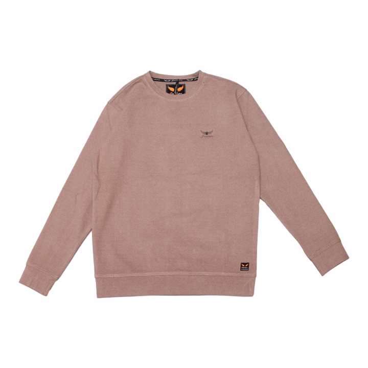 Men's Cream Solid Cotton Sweatshirt