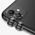 For IPhone 11  Camera Lens Protector - Individual Metal Ring Lens Cover - Black. 