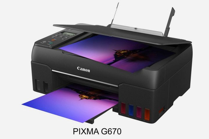 Canon PIXMA G670 High Volume Quality Photo Printer - 6-Colour Ink Tank System, Wireless, (Print/Scan/Copy) Black