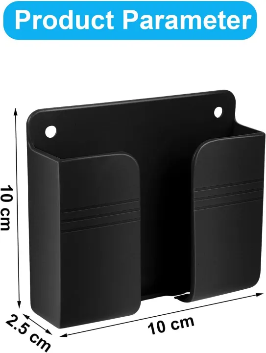 Wall%20Mount%C2%A0Adhesive%C2%A0Charging%20Phone%20Holder%20Storage%20Organizer%20Box%20-%20Black%20-%20Image%206