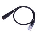 3.5mm Headset To RJ9 Phone Adapter 3.5mm TRRS Female Head Jack To 4 P4c Male Plug Headphone Jack To RJ9 Cable. 