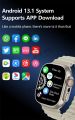 HK Ultra one Smart Watch 4G Sim Card Support with Side Camera, 2.2'Amoled Hd Display, 100 + Sports Mode, WiFi GPS, Video Calling, Smartwatch for Men and Women. 