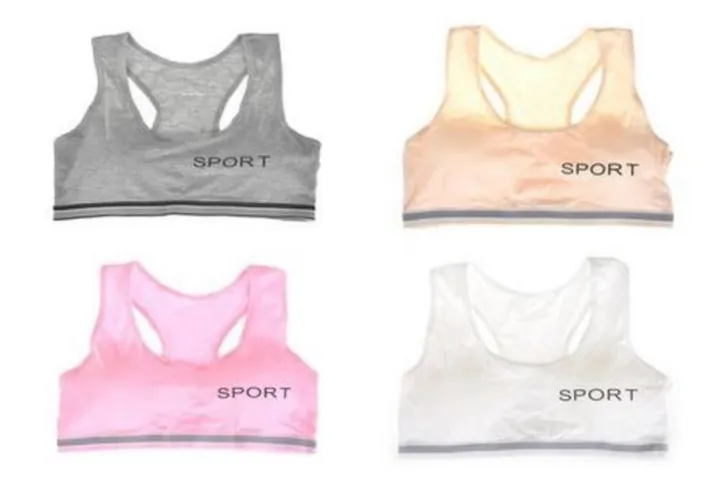 Sports%20Bra%20Set%20of%204%20for%20Teenage/Teens%20Women's%20Wireless%20Seamless%20Moisture%20Wicking%20Breathable%20Comfortable%20Sports%20Bra%20Set%20-%20Image%203