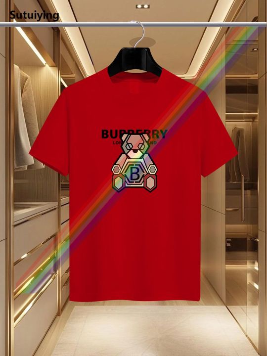 Sutuiying%20The%202025%20new%20men's%20summer%20luxury%20fashion%20letter%20B%20Bear%20brand%20printed%20Hot%20Selling%20T-shirt,%20pure%20cotton%20round%20neck%20casual%20and%20trendy%20Y2K%20high-%20-%20Image%205