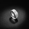 Elegant Thermogenic Moissanite Ring Unique Scratch resistant Durable Vikanda Stainless Steel Ring Shiny Hypoallergenic for Engagement Wedding. 