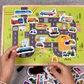 Wooden Magnetic Puzzle Animal and Traffic Vehicle Game Children Baby Early Educational Learning Toys Jigsaw for Kids. 