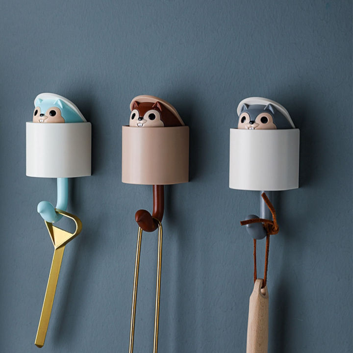 Cartoon%20Cute%20Soft%20Cute%20Childlike%20Squirrel%20Hook%20Coat%20Hook%20Free%20Punch%20Storage%20Rack%20Home%20Wall%20Decoration%20Storage%20Hook%20Blue%20-%20Image%205