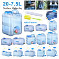 Original 20-7.5l Camping Water Bucket Leakproof Water Storage Container With Tap Large Water With Faucet For Picnic Hiking. 