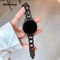 Wenefang 20mm Metal Chain Bracelet For Samsung Galaxy Watch 4 5 6 40mm 44mm Hot Selling 4 6 Classic 42mm 46mm 43/47mm For Huawei GT3 GT4 Amazfit GTS. 