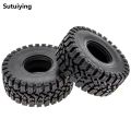 Sutuiying 1.9 Crawler Tires 1/10 RC Soft Rubber Mud Tyres 118mm With Foam Insert Fashion For RC Crawler Car Traxxas TRX4 Axial SCX10 SCX10 II RC4W. 
