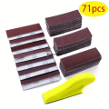Shuzhu StoreSpecial 71pcs Sander Kit, 3.5 |x 1|/8.9x2.5cm Mini Detail Finger Sander Block Small Sander Tool For Small Spaces, 80 120 180 240. 