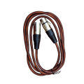 XLR Male to Female 3 Meter Microphone Cable - High Grade Low Noise Connectors for Clear Audio Recording for Studio & Stage. 