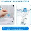 5 Pack Bling Hearts Covers Caps Stanely Cup Accessories Reusable Shining Love Silicone Straw Topper for 40 Oz Tumbler. 