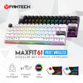 Fantech Mk857 Frost Wireless White-Maxfit 61-Blue Switch. 