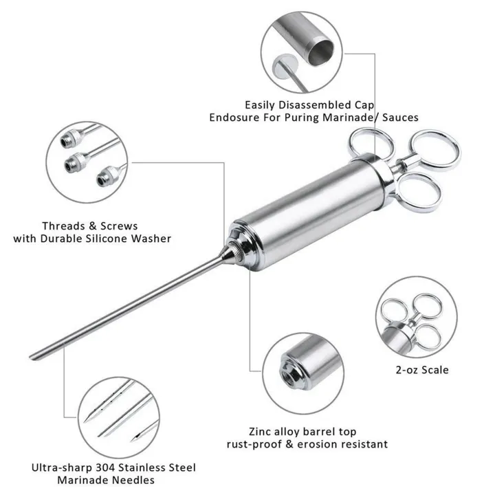 fasdaga%202x%20Meat%20Injector%20Syringe,%202-Oz%20Marinade%20Flavor%20Injector%20304%20Stainless%20Steel%20with%206%20Professional%20Needles%20-%20Image%204