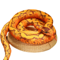 Simulation Python Plush Toy Giant Python Cobra Plush Animal Plush Doll Halloween Decoration Gift Orange Ring Python. 