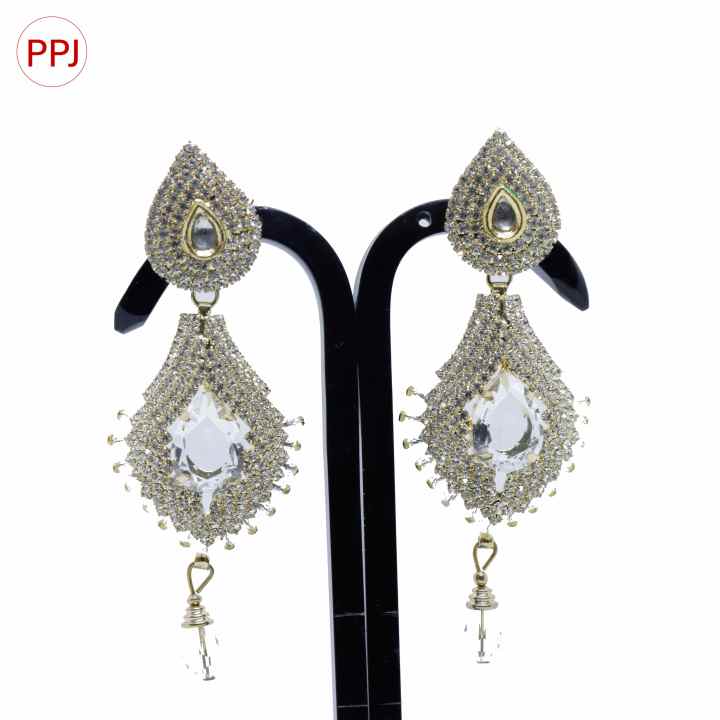 Ppj Collection Muyassar Gold Plated Autum Falls Earring White And Orange Earring For Women - 1 Pair