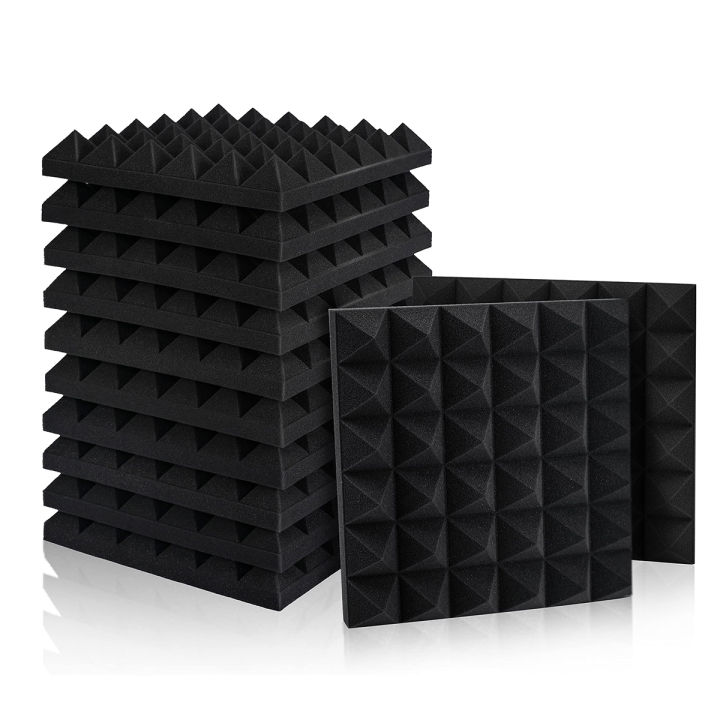 Acoustic%20Foam%20Panels%202"%20X%2012"%20X%2012"%20Pyramid%20Sound%20Absorbing%20Panel,%20Wall%20Tiles%202%20Pcs%20-%20Image%203