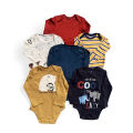 Livingtex Cotton Printed Full Sleeve Baby Romper ( 0-36 Months ) - 6 Pcs ( Color Assorted). 