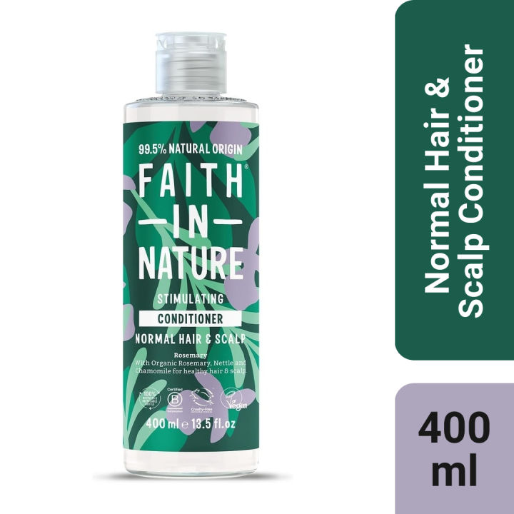 Faith in Nature Rosemary Conditioner 400 ml | Made in UK  For Normal Hair | Vegan  SLS Free  Paraben Free