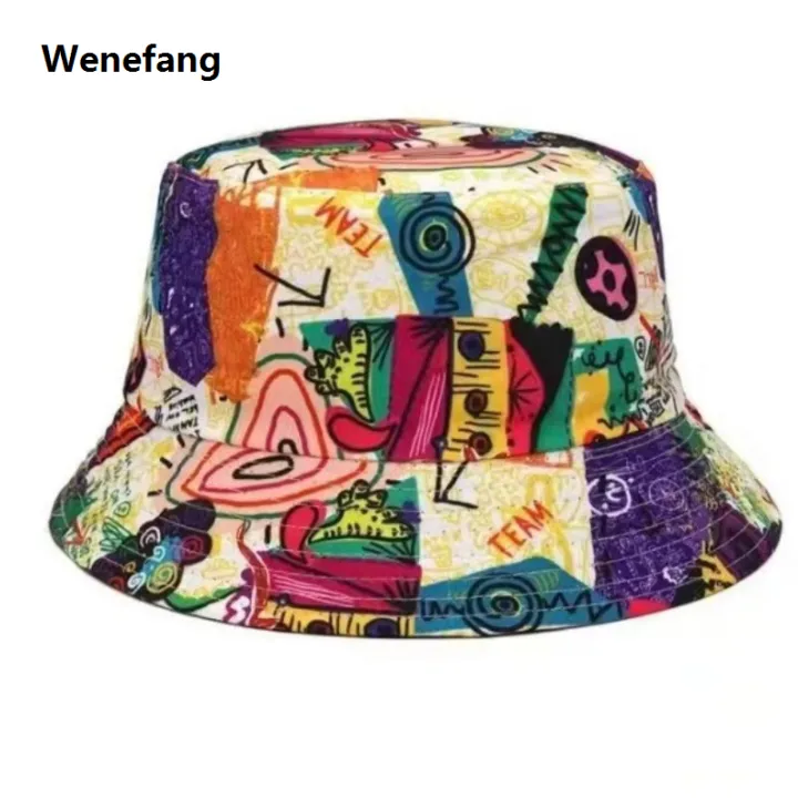 Wenefang%20Summer%20Sunscreen%20Bucket%20Hat%20Unisex%20Beach%20Panama%20Cap%20Fashion%20Hot%20Selling%20Print%20Hip%20Hop%20Gorras%20Fishing%20Fisherman%20Hat%20Wear%20Double%20Side%20-%20Image%204